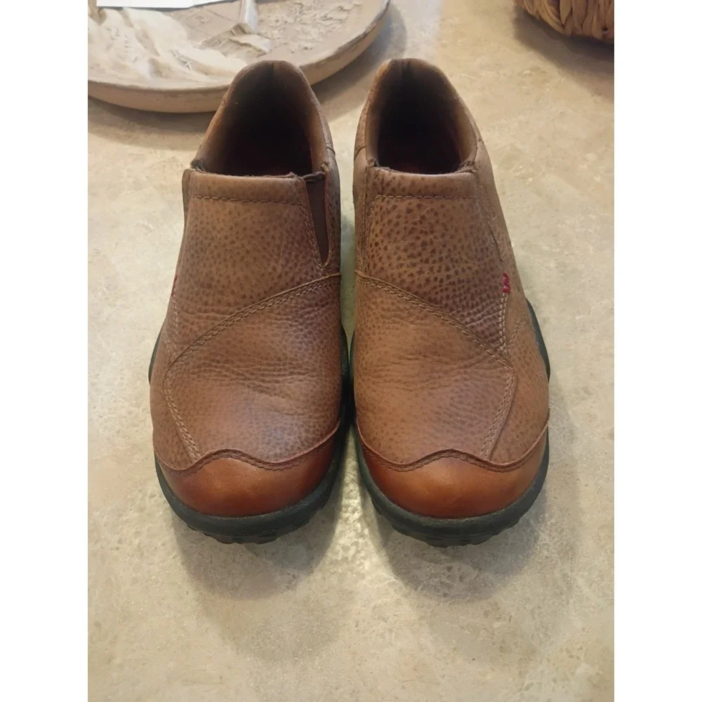 Wolverine MX Ortholite Brown Leather Slip On  Mens Size-9.5 Waterproof Rugged